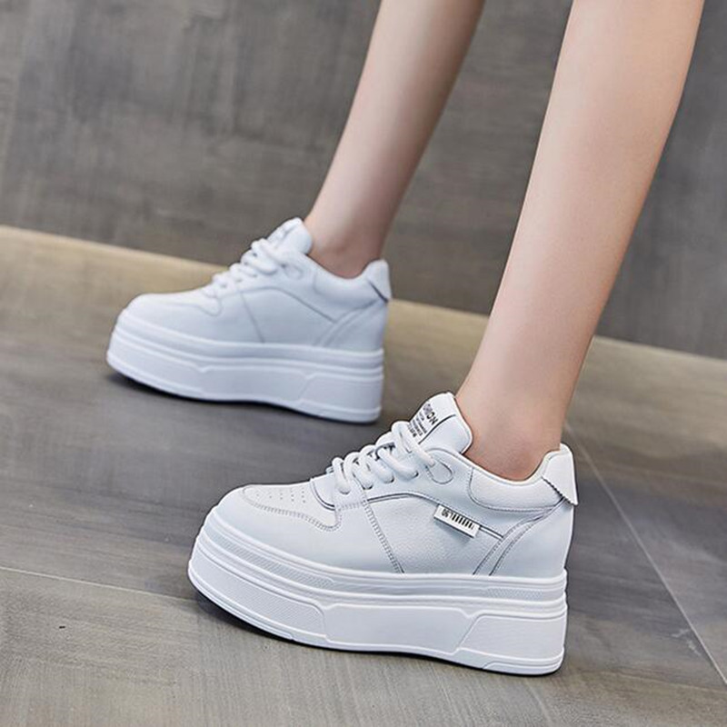Platform Sneakers Chunky - 9CM cuero genuino nueva marca diseñador