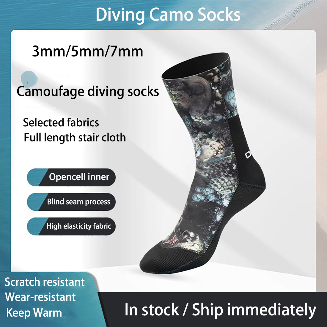 Women'S Shoes Neuropathy - Calcetines de buceo de camuflaje de