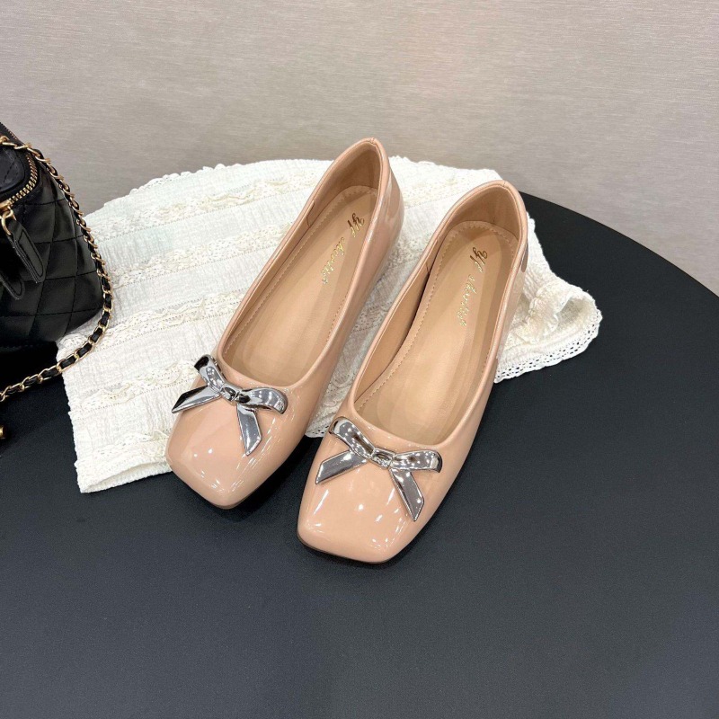 Loafer Flat Women - Zapatos planos con lazo estilo artístico
