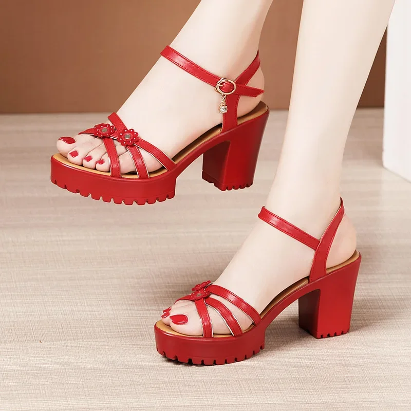 Women Shoes Model - Sandalias de Plataforma con Tacón Alto