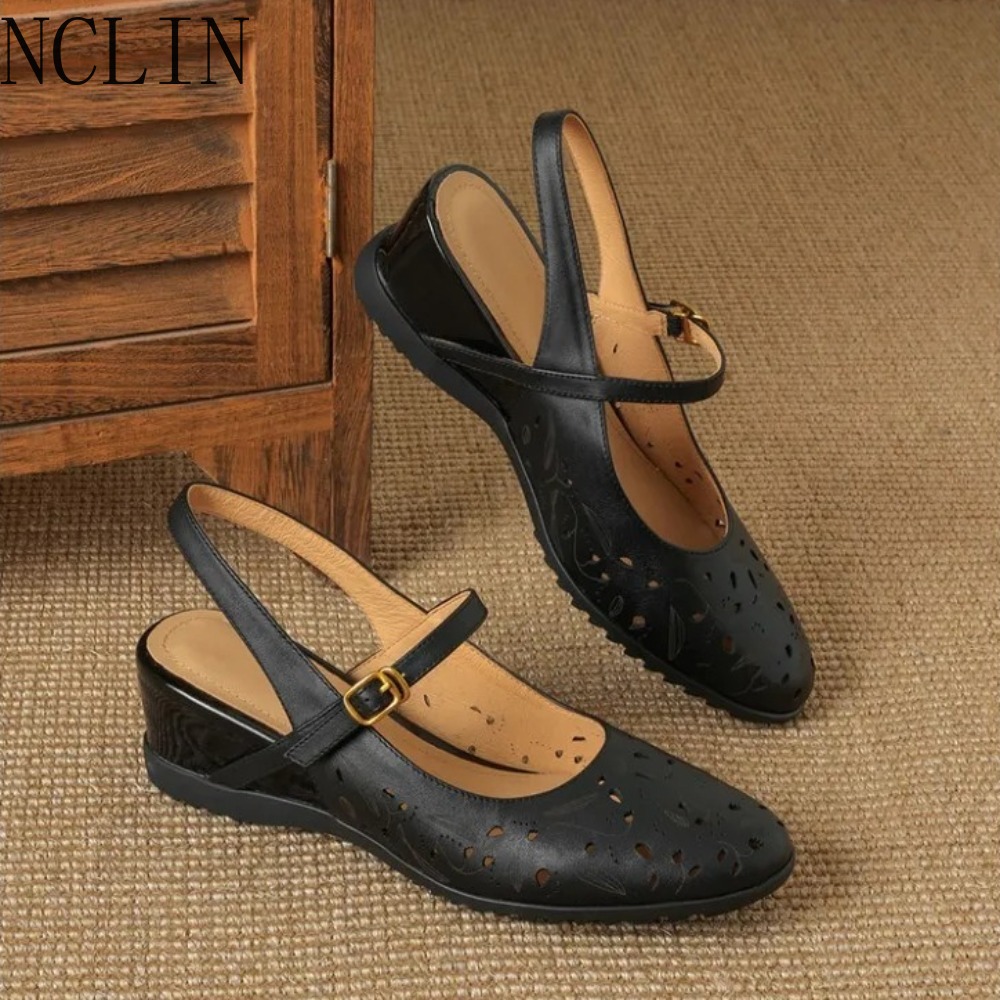 Sandalias Casuales de Cuña con - Cork Wedge Sandal reseña y precio