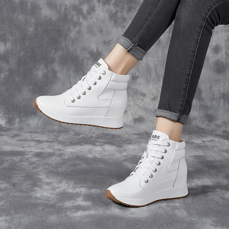 Botines tobilleros de piel aut - Wedge Heeled Sneaker reseña y precio
