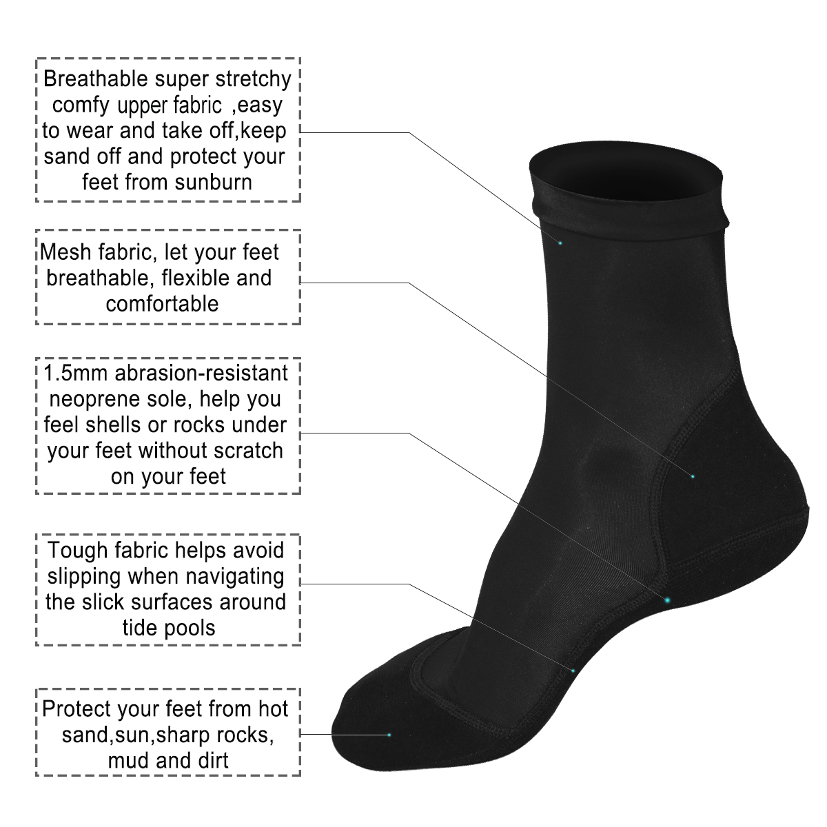 Calcetines de aleta de neopren - Women'S Shoes Neuropathy reseña y precio