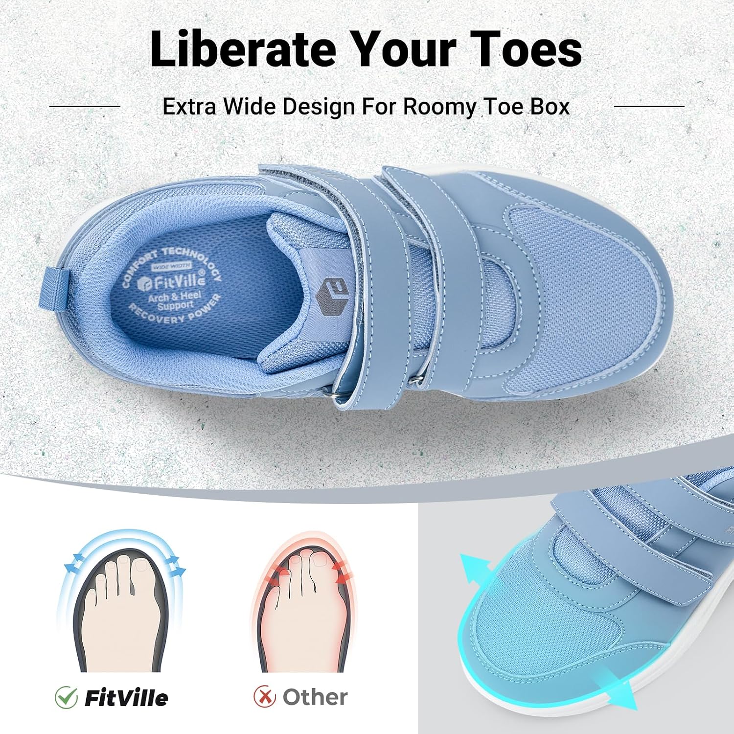 FitVille Zapatos para caminar  - Women'S Shoes For Wide Feet reseña y precio