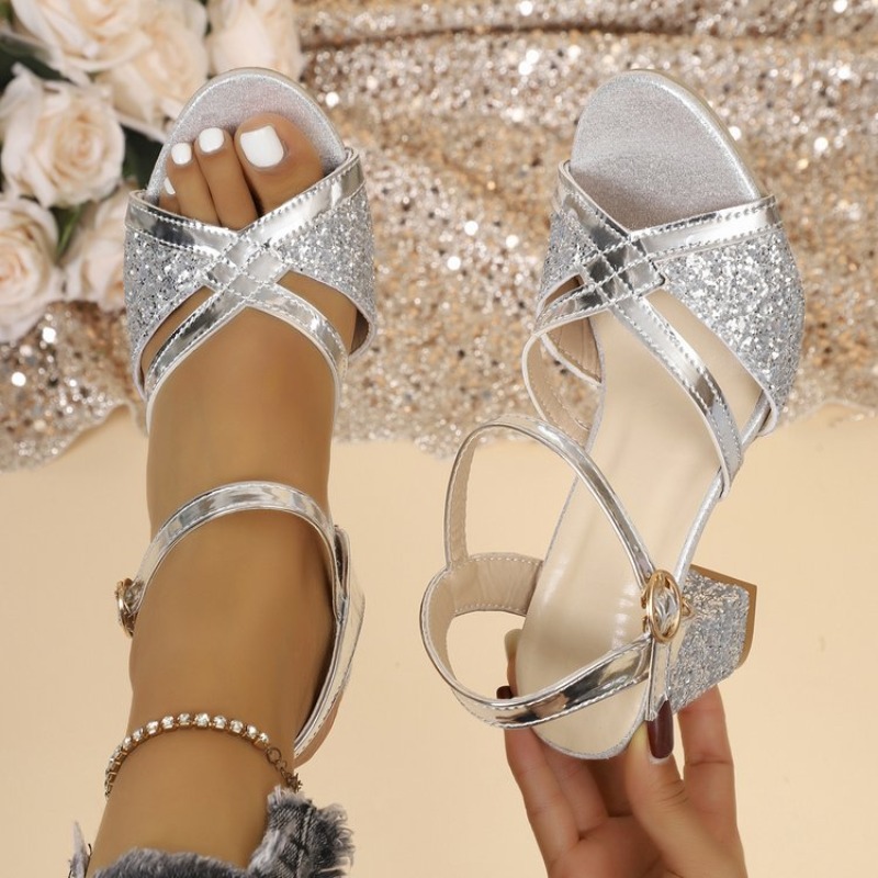 Sandalias de tacón de bloque p - Women Shoes Model reseña y precio