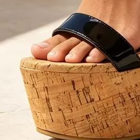 Sandalias de Plataforma con Pu - Cork Wedge Sandal reseña y precio
