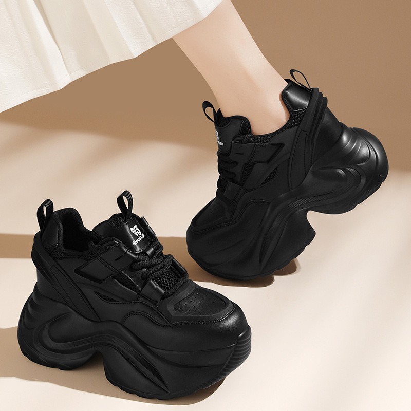 Zapatillas Deportivas Negras c - Wedge Heeled Sneaker reseña y precio