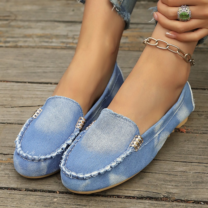 Mocasines de Mezclilla Azul Cl - Loafer Flat Women reseña y precio