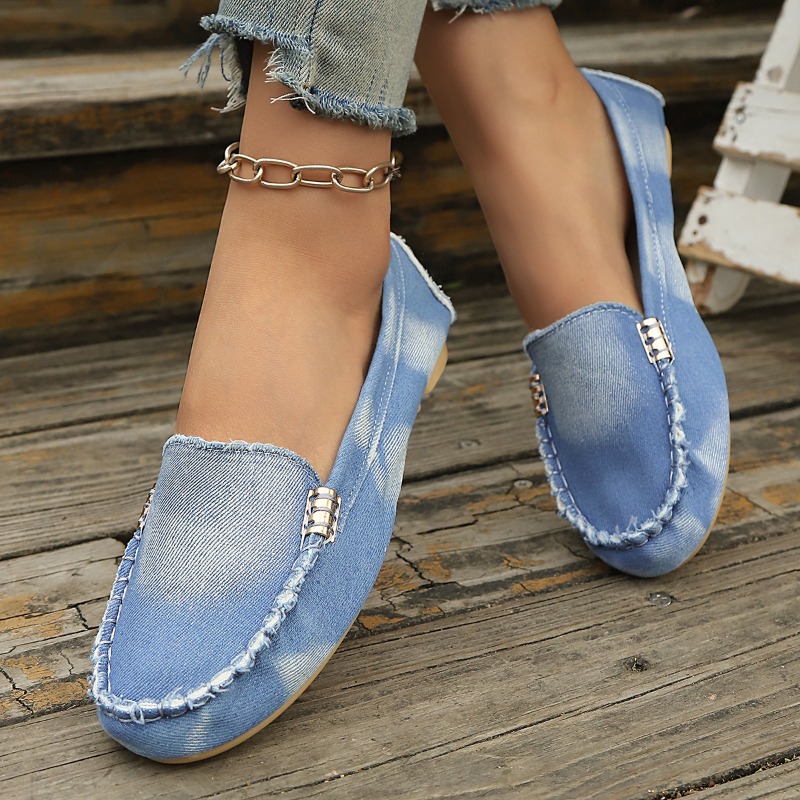 Mocasines de Mezclilla Azul Cl - Loafer Flat Women reseña y precio