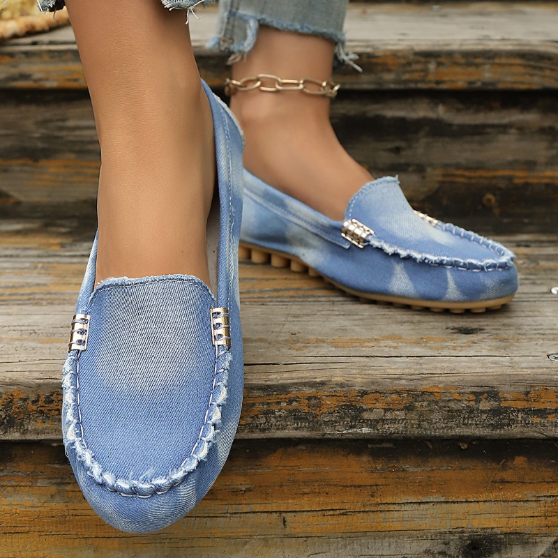 Mocasines de Mezclilla Azul Cl - Loafer Flat Women reseña y precio