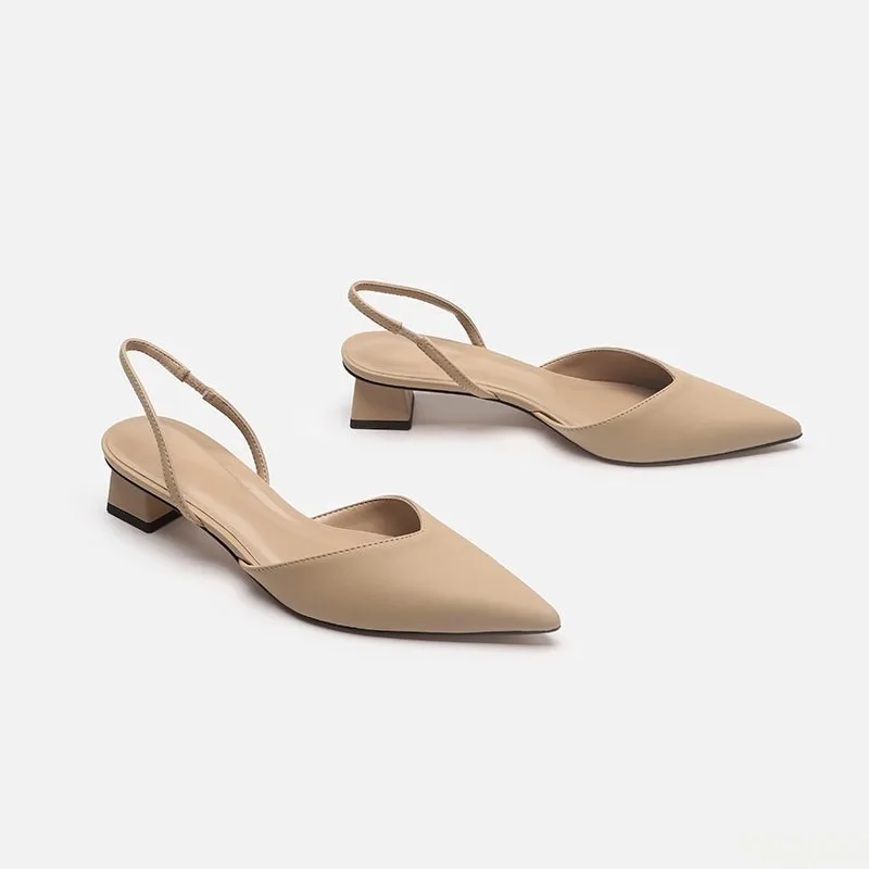 Sandalias de tacón bajo con pu - Low Block Heel Pump reseña y precio