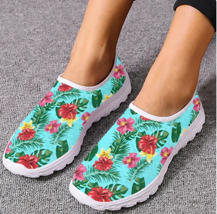 Mocasines con diseño de hibisc - Women'S Shoes For Tennis reseña y precio