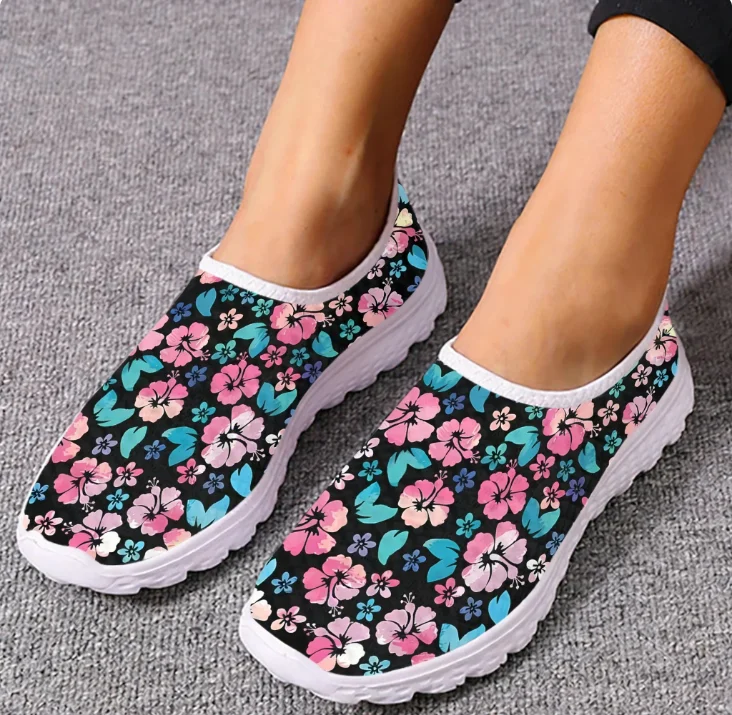 Mocasines con diseño de hibisc - Women'S Shoes For Tennis reseña y precio